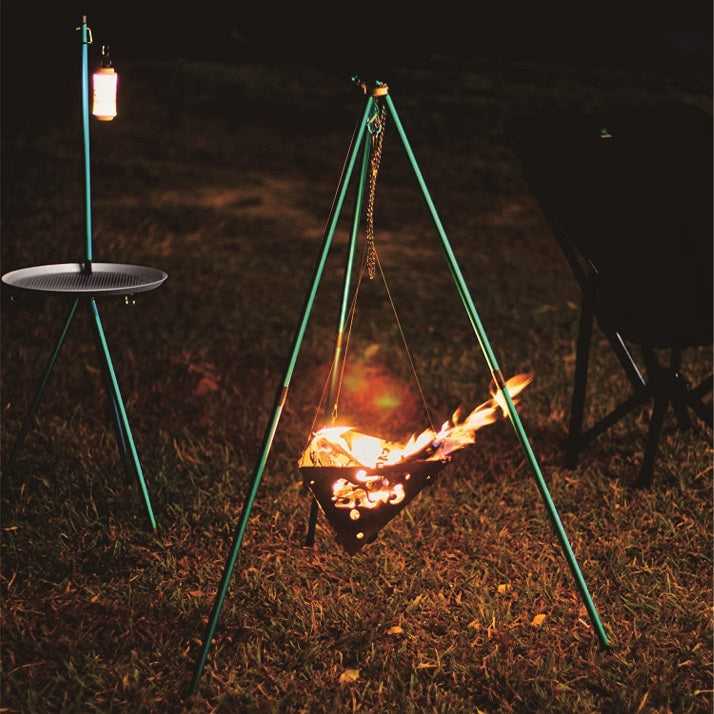 HALOXEEN Portable Bonfire Stove – Sanxingdui Pattern, Ground & Hanging Use